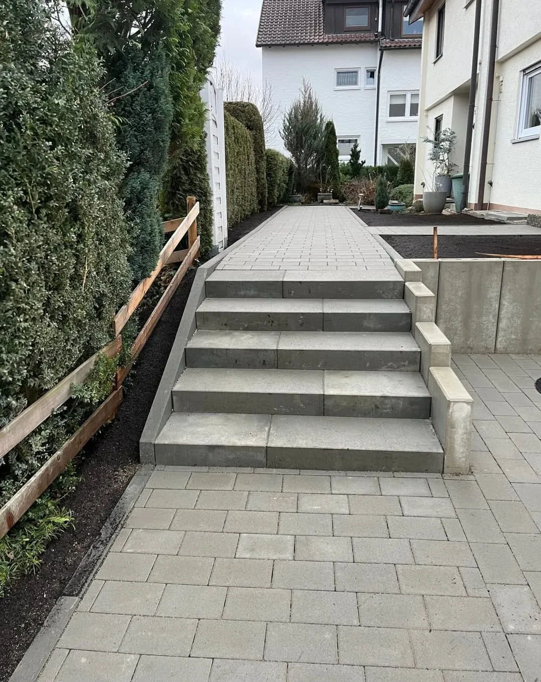 Außenfläche nach den Erdarbeiten